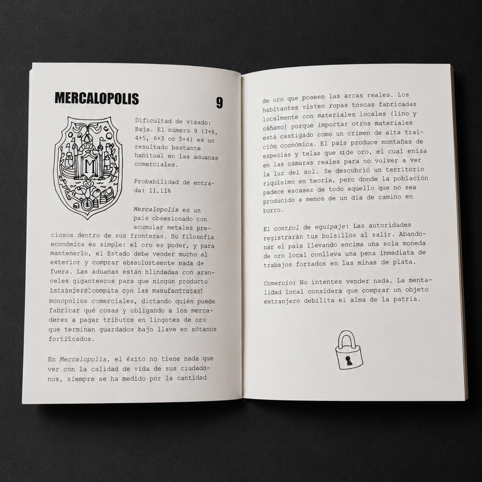 Viaje azaroso por los países de Sistemia - Fanzine juego interior